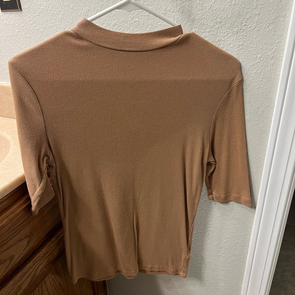 a new day Tan Short Sleeve Top